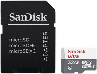 SanDisk Ultra microSDHC UHS-I Card 32 GB with Adapter