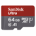 Cartão de memória SanDisk Ultra 64 GB SDSQUAR-064G-GN6MA Micro SDXC 64 GB Cartão de memória