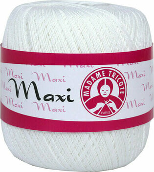 Kukičana pređa Madame Tricote Maxi 1000 White - 1