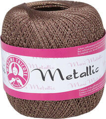 Háčkovací příze Madame Tricote Paris Maxi Metalic 2655 Brown Háčkovací příze