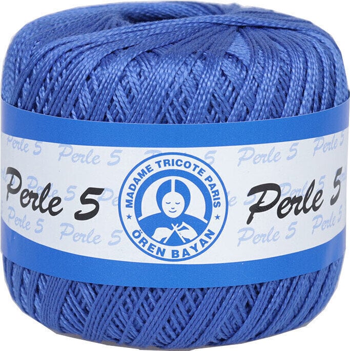 Fil de crochet Madame Tricote Paris Perle 5 06335 Cobalt