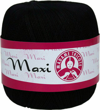 Virkat garn Madame Tricote Paris Maxi 9999 Black - 1