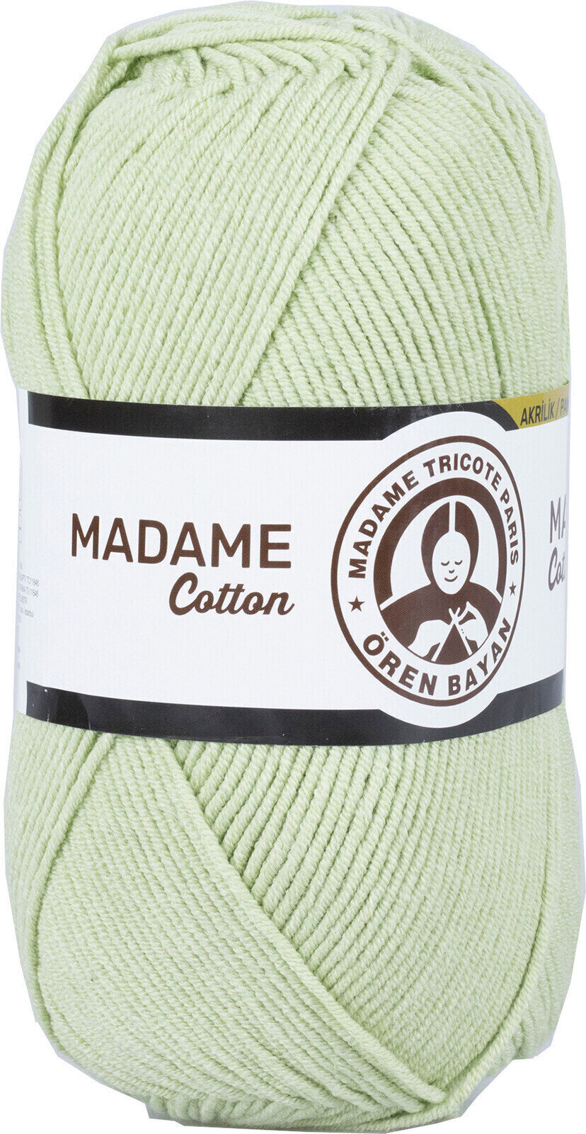 Hilo de tejer Madame Tricote Paris Madame Cotton 019 Light Green Hilo de tejer