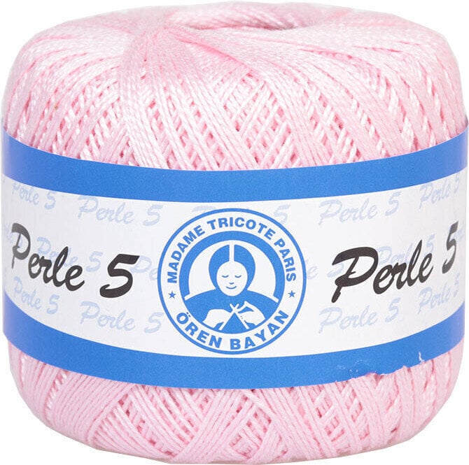 Virkat garn Madame Tricote Paris Perle 5 54458 Powder Pink
