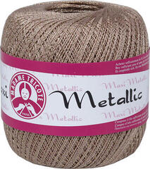Háčkovací příze Madame Tricote Paris Maxi Metalic 2103 Light Brown Háčkovací příze