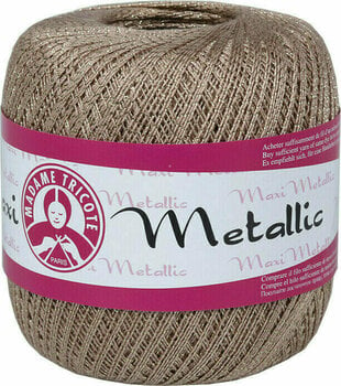 Crochet Yarn Madame Tricote Maxi Metalic 2103 Light Brown - 1