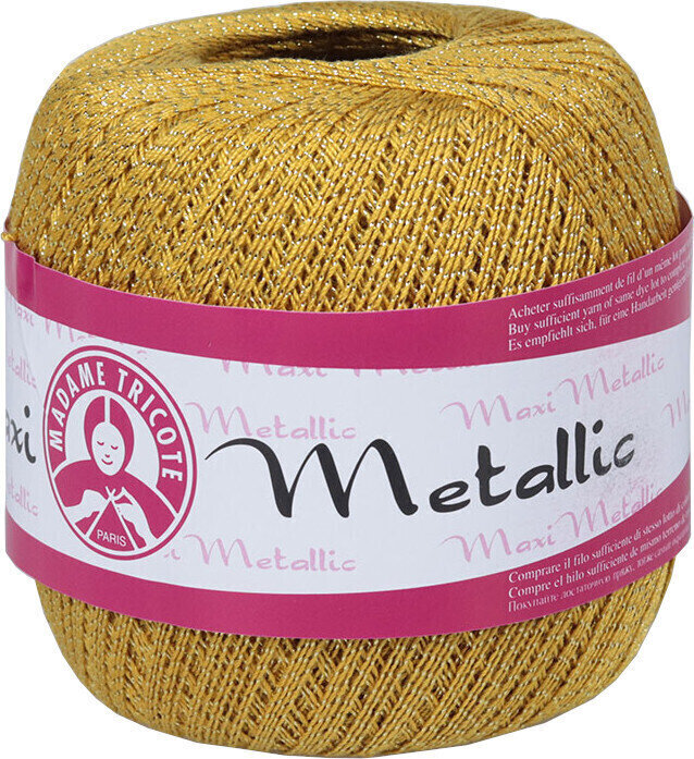 Crochet Yarn Madame Tricote Paris Maxi Metalic 26351 Yellow