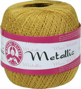 Crochet Yarn Madame Tricote Paris Maxi Metalic 26351 Yellow - 1