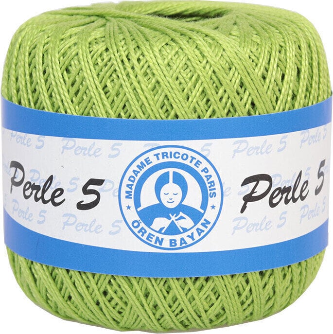 Плетене на една кука прежда Madame Tricote Paris Perle 5 05527 Lime