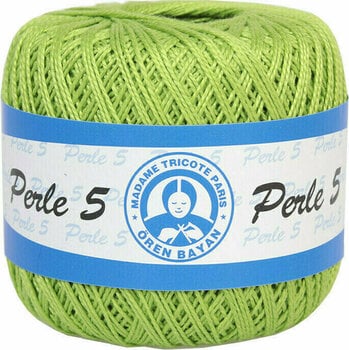 Плетене на една кука прежда Madame Tricote Paris Perle 5 05527 Lime - 1