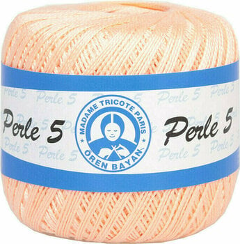Плетене на една кука прежда Madame Tricote Paris Perle 5 06322 Light Peach - 1
