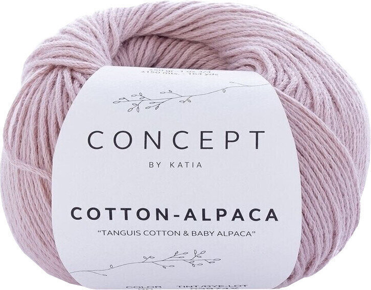 Fil à tricoter Katia Cotton-Alpaca 90 Salmon Pink Fil à tricoter