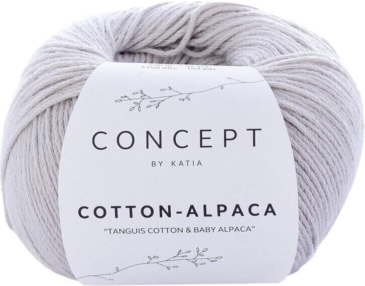 Fil à tricoter Katia Cotton-Alpaca 82 Beige Grey Fil à tricoter