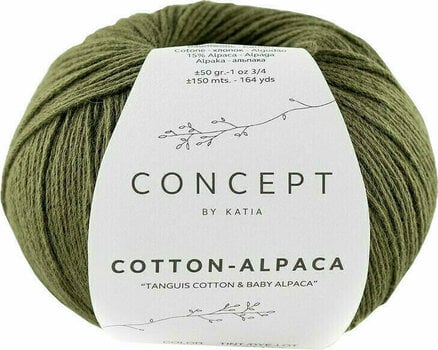 Fil à tricoter Katia Cotton-Alpaca 101 Khaki Fil à tricoter - 1