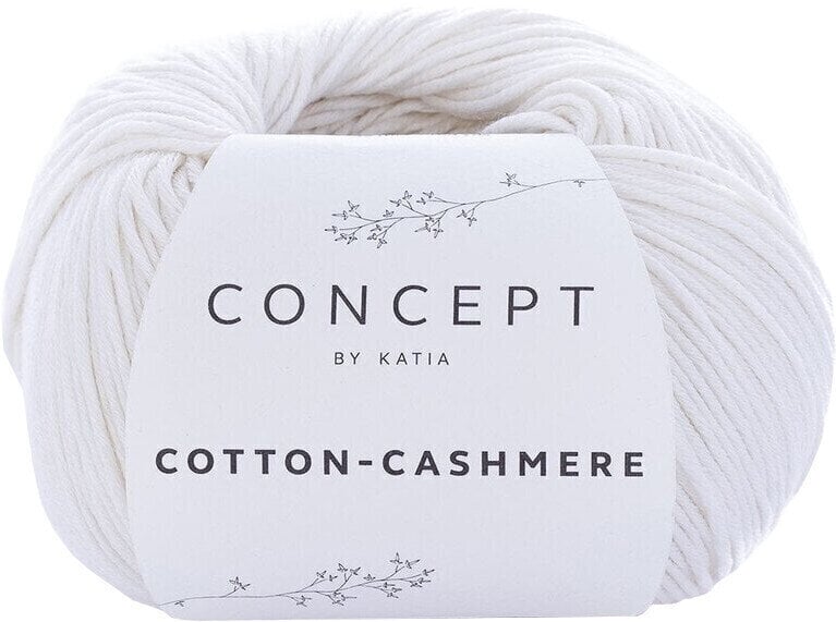 Плетива прежда Katia Cotton Cashmere 52 White