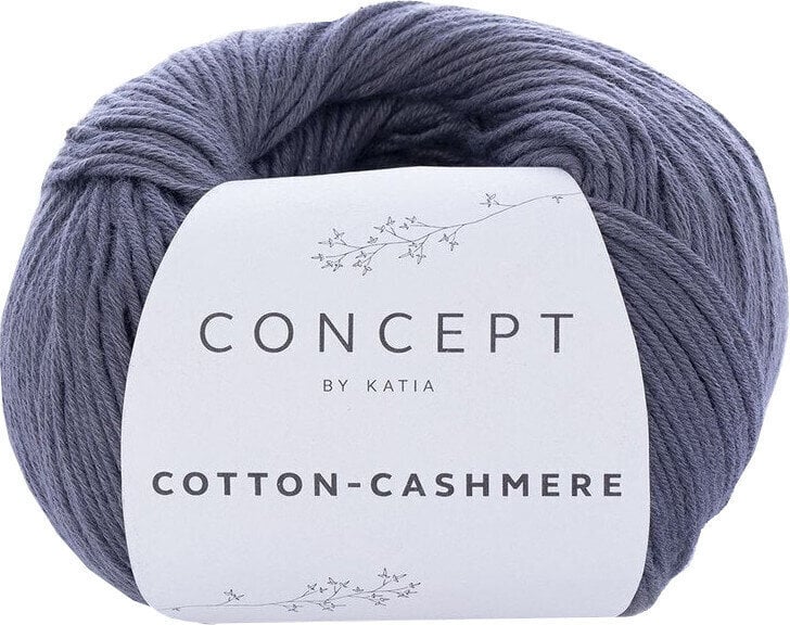 Stickgarn Katia Cotton Cashmere 61 Dark Grey