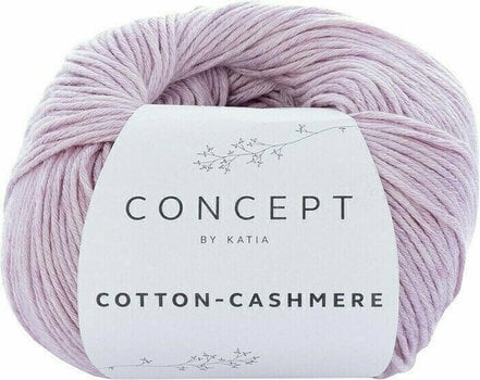 Fios para tricotar Katia Cotton Cashmere 64 Light Mauve - 1