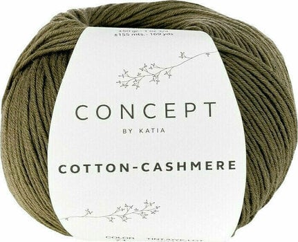 Knitting Yarn Katia Cotton Cashmere 71 Khaki - 1