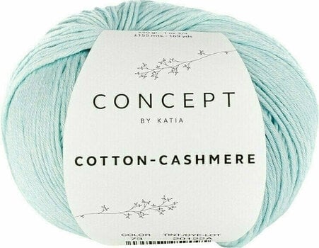Kötőfonal Katia Cotton Cashmere 73 Water Blue - 1