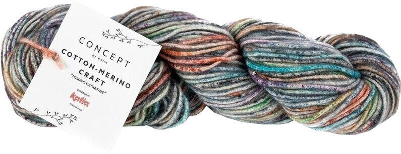 Pletací příze Katia Cotton Merino Craft 205 Green/Red/Grey