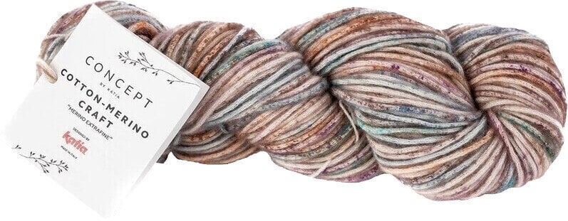 Fil à tricoter Katia Cotton Merino Craft 203 Brown/Lilac/Turquoise Fil à tricoter