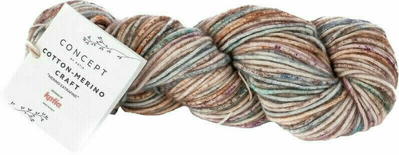 Fil à tricoter Katia Cotton Merino Craft 203 Brown/Lilac/Turquoise Fil à tricoter - 1