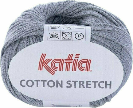 Fios para tricotar Katia Cotton Stretch 27 Grey Fios para tricotar - 1