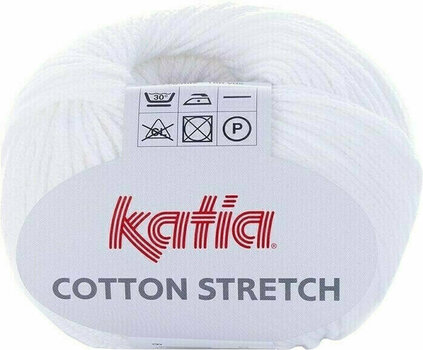 Pletací příze Katia Cotton Stretch 1 White - 1