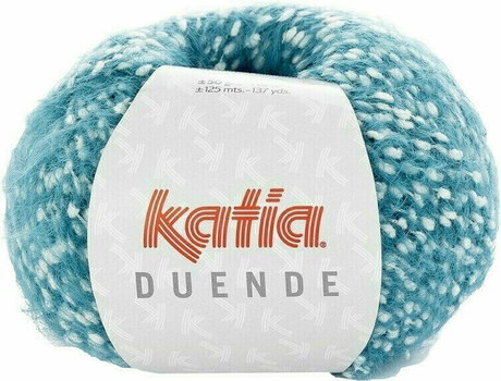 Fios para tricotar Katia Duende 310 Green Blue/Off White - 1