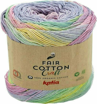 Fire de tricotat Katia Fair Cotton Craft 603 Rose/Mauve/Light Yellow/Green - 1