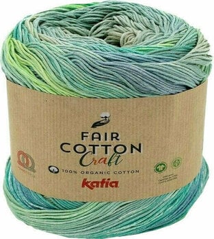 Pletacia priadza Katia Fair Cotton Craft 600 Beige/Mint Green/Lemon Yellow/Blue - 1