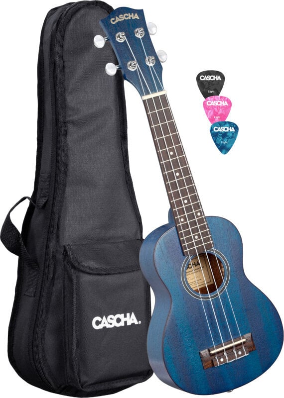 Sopránové ukulele Cascha HH 2266 Premium Sopránové ukulele Modrá