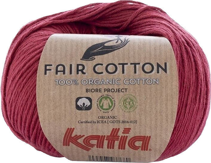 Pletilna preja Katia Fair Cotton 27 Maroon