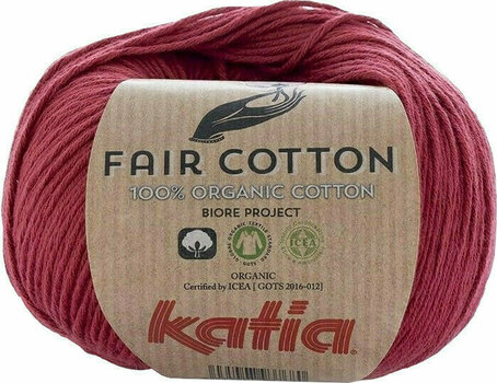 Fios para tricotar Katia Fair Cotton 27 Maroon - 1