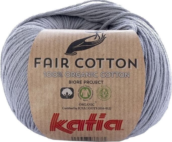 Pletilna preja Katia Fair Cotton 26 Medium Grey