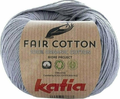 Kötőfonal Katia Fair Cotton 26 Medium Grey - 1
