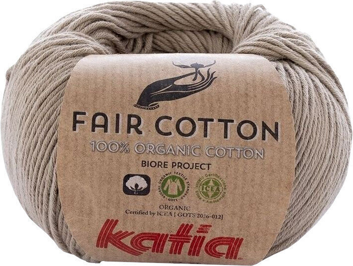 Knitting Yarn Katia Fair Cotton 23 Visón Oscuro