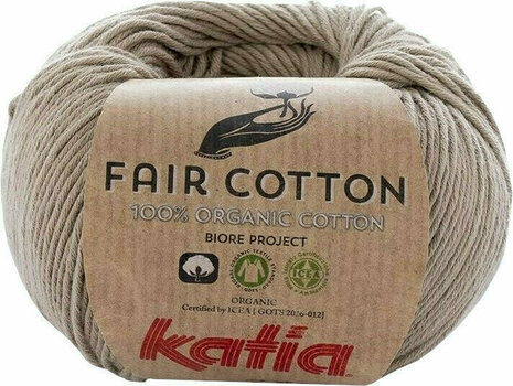 Pletilna preja Katia Fair Cotton 23 Visón Oscuro - 1