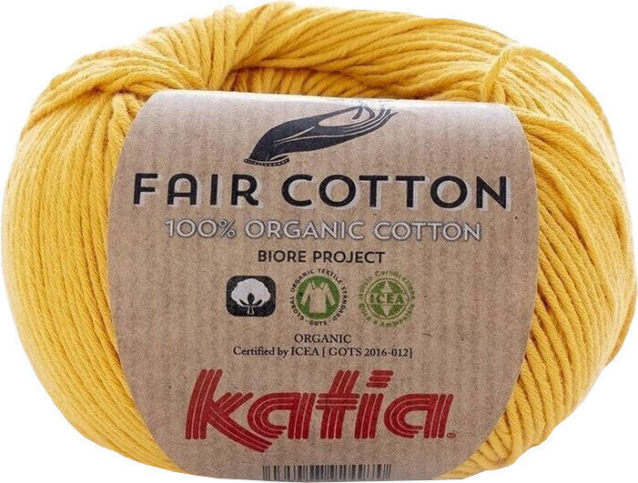 Fire de tricotat Katia Fair Cotton 20 Yellow