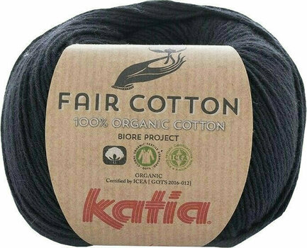 Fios para tricotar Katia Fair Cotton 2 Black - 1