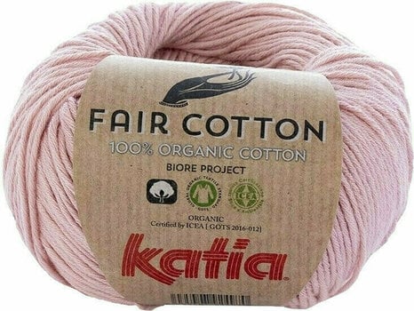 Плетива прежда Katia Fair Cotton 13 Light Pink - 1