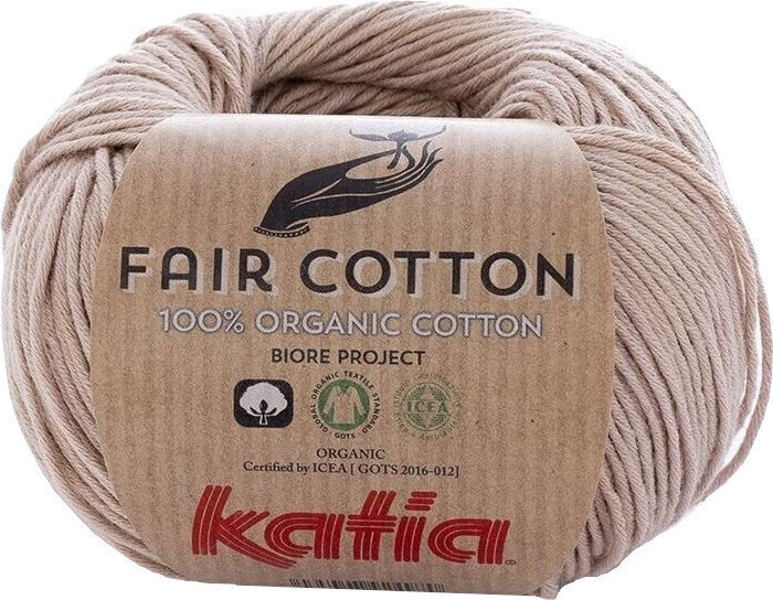 Pletací příze Katia Fair Cotton 12 Sepia Brown Pletací příze