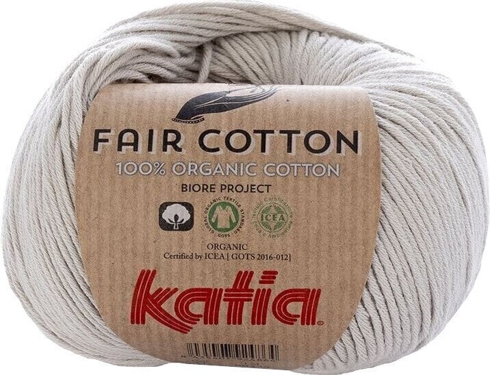 Kötőfonal Katia Fair Cotton 11 Pearl Light Grey