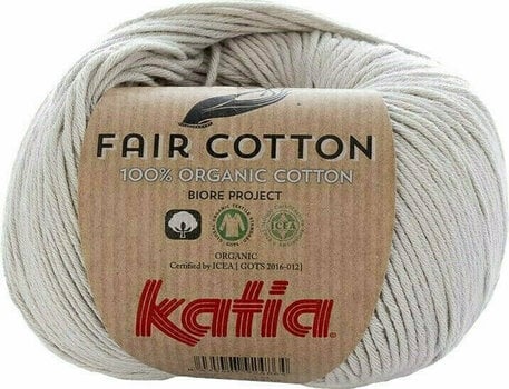 Strickgarn Katia Fair Cotton 11 Pearl Light Grey - 1