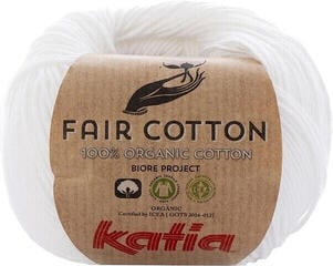 Fil à tricoter Katia Fair Cotton 1 White Fil à tricoter