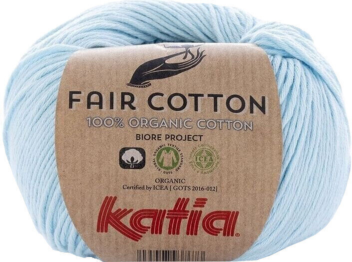 Pletilna preja Katia Fair Cotton 8 Light Sky Blue