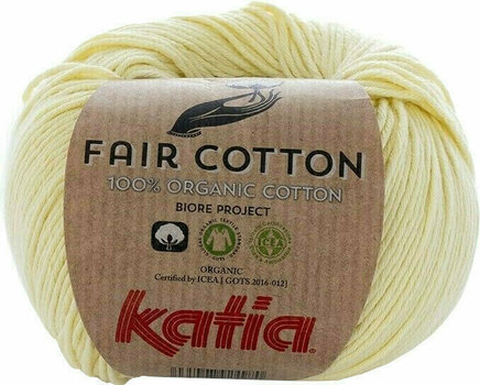 Fil à tricoter Katia Fair Cotton 7 Light Yellow - 1