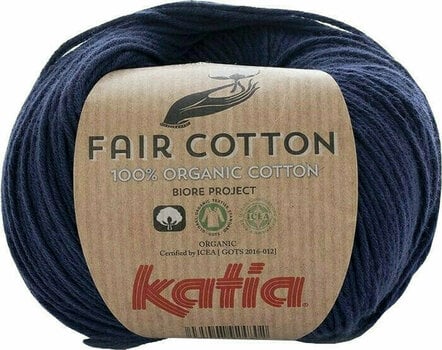 Fios para tricotar Katia Fair Cotton 5 Dark Blue - 1