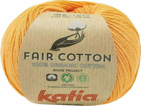 Knitting Yarn Katia Fair Cotton 43 Pastel Orange - 1