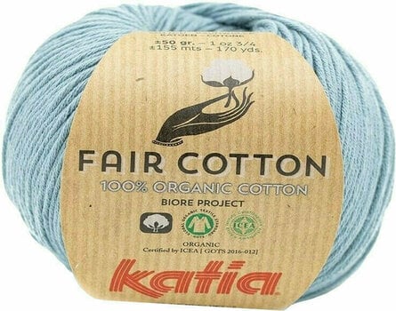 Knitting Yarn Katia Fair Cotton 41 Grey Blue - 1
